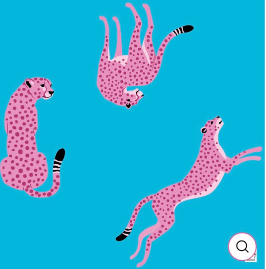 Flirty Leopard Mat (Vivid Blue)