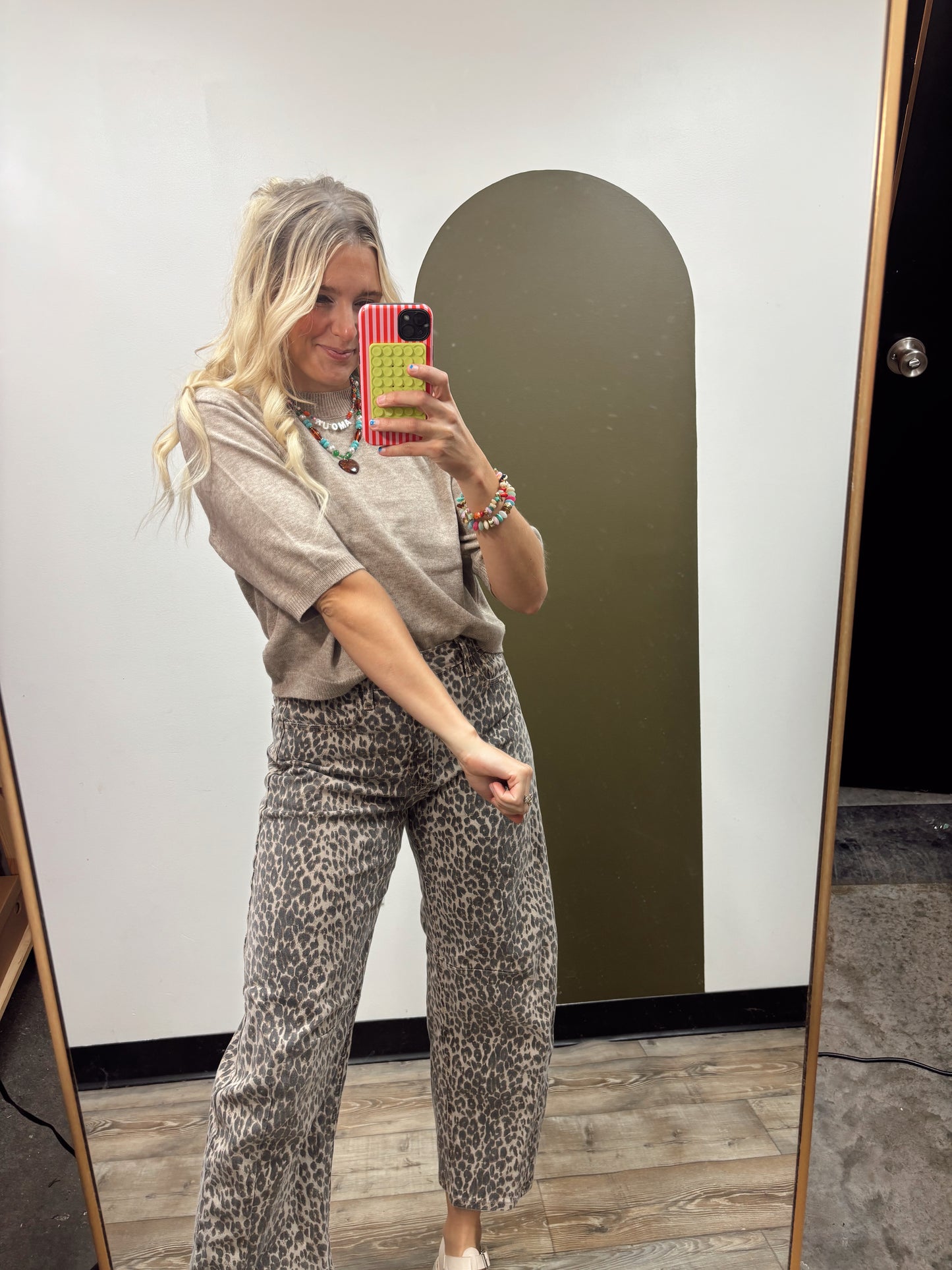 Maggie Sweater Top (Taupe)