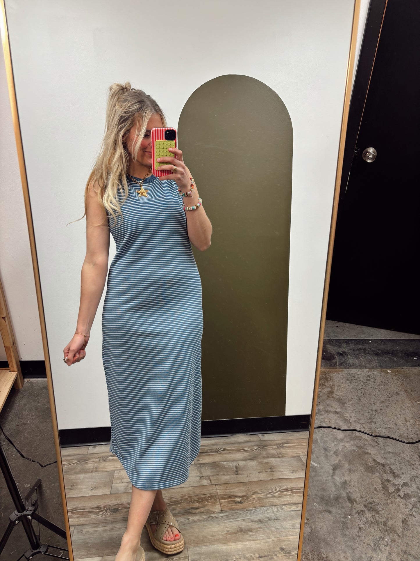 Boat Babe Stripe Maxi (Blue)