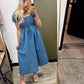 Park Picnic Gingham Maxi (Blue)