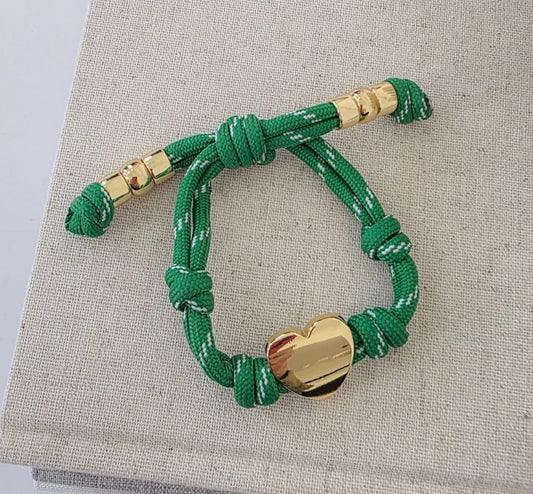 Knotty Cord Heart Bracelet