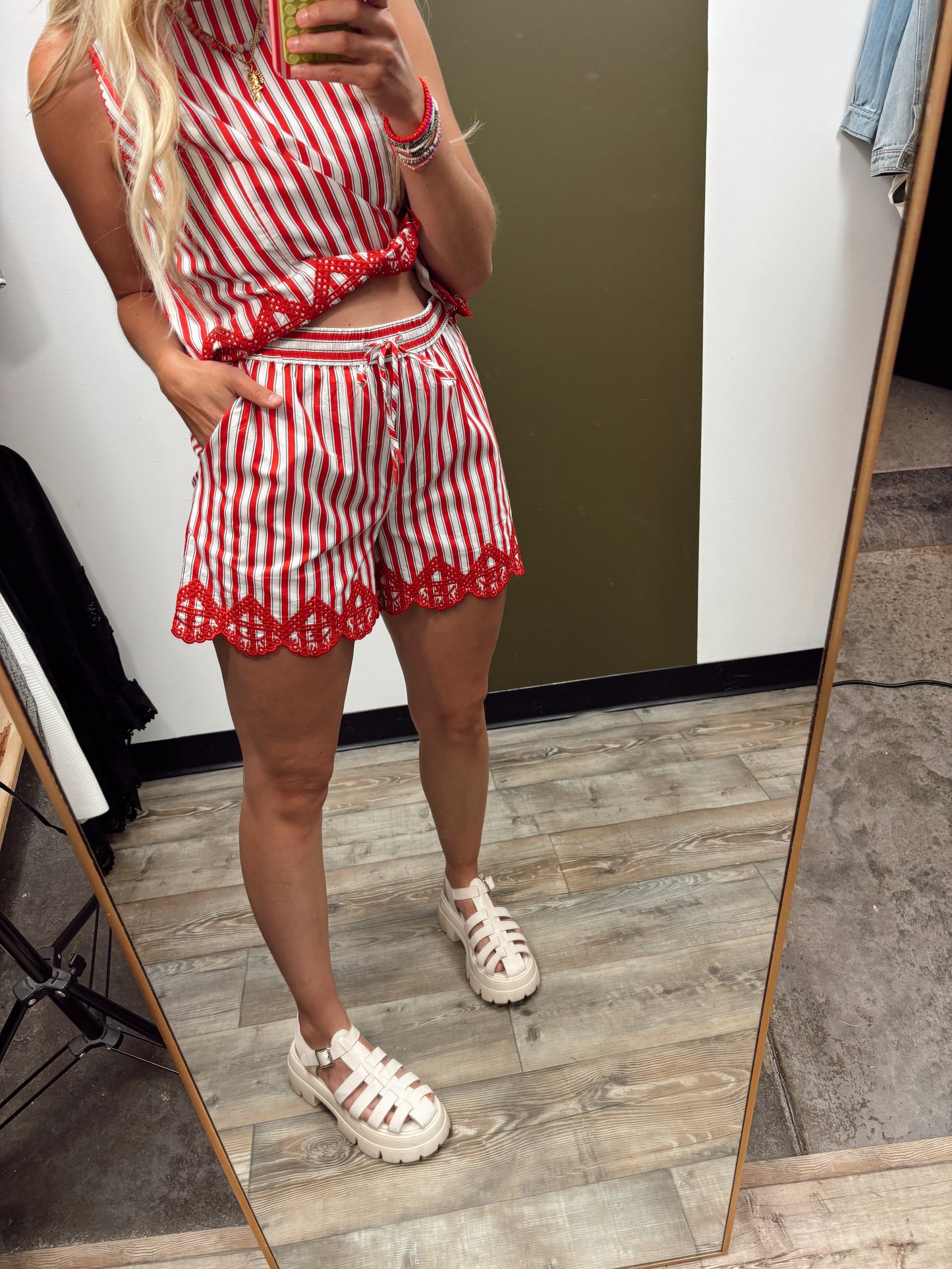 American Nights Stripe Short Set