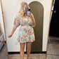 Mirna Satin Floral Mini Dress