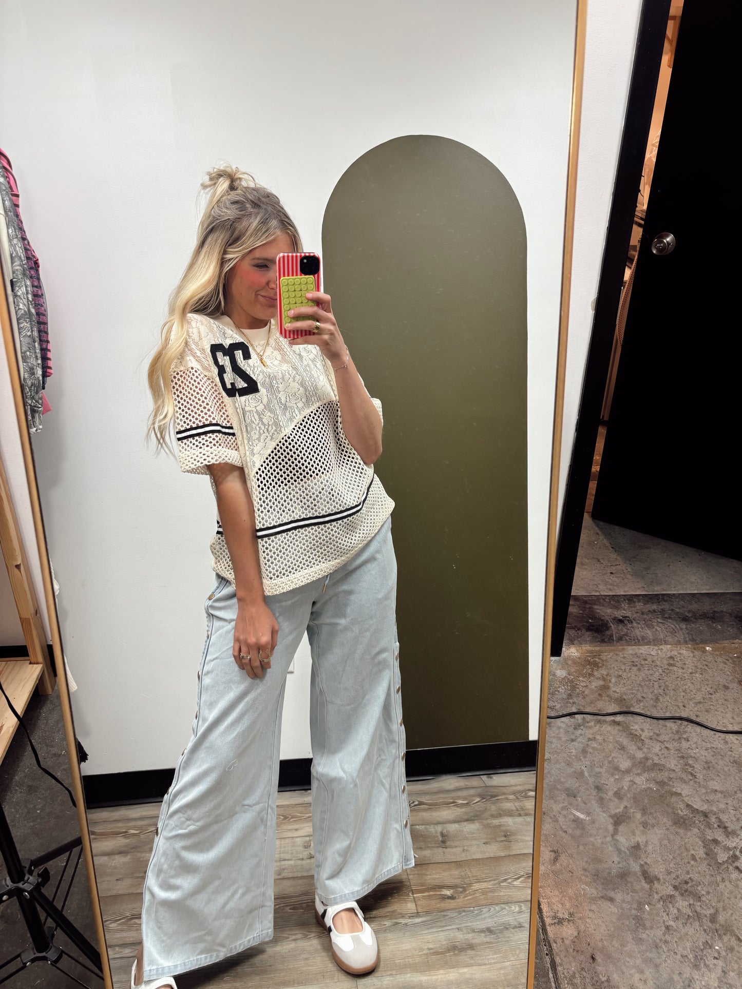 Cool Casual Button Chambray Pant
