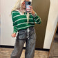 Skylar Stripe Sweater (green)