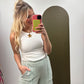 Raw Edge Classic Tank (White)