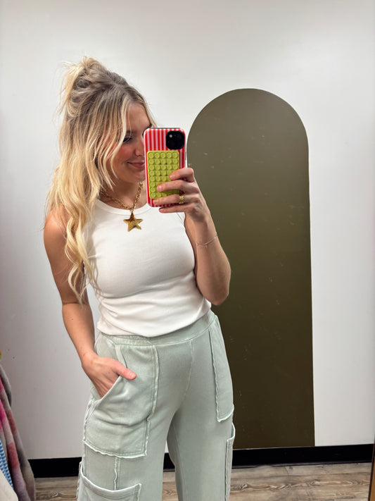 Raw Edge Classic Tank (White)