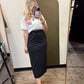 Debbie Drawstring Maxi Skirt (Black)