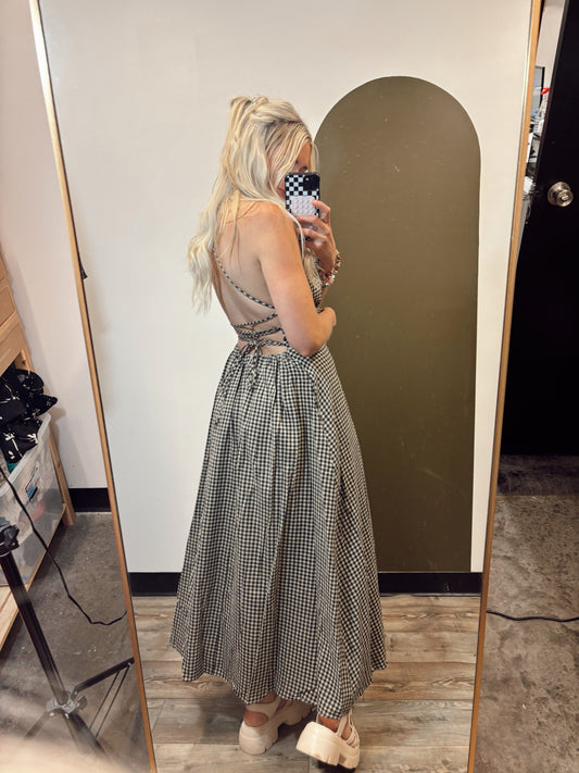 Rachel Gingham Maxi Dress