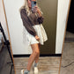 Lottie 2fer Dress (Brown)