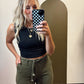 Ellie Ribbed Crop Tank (Black)