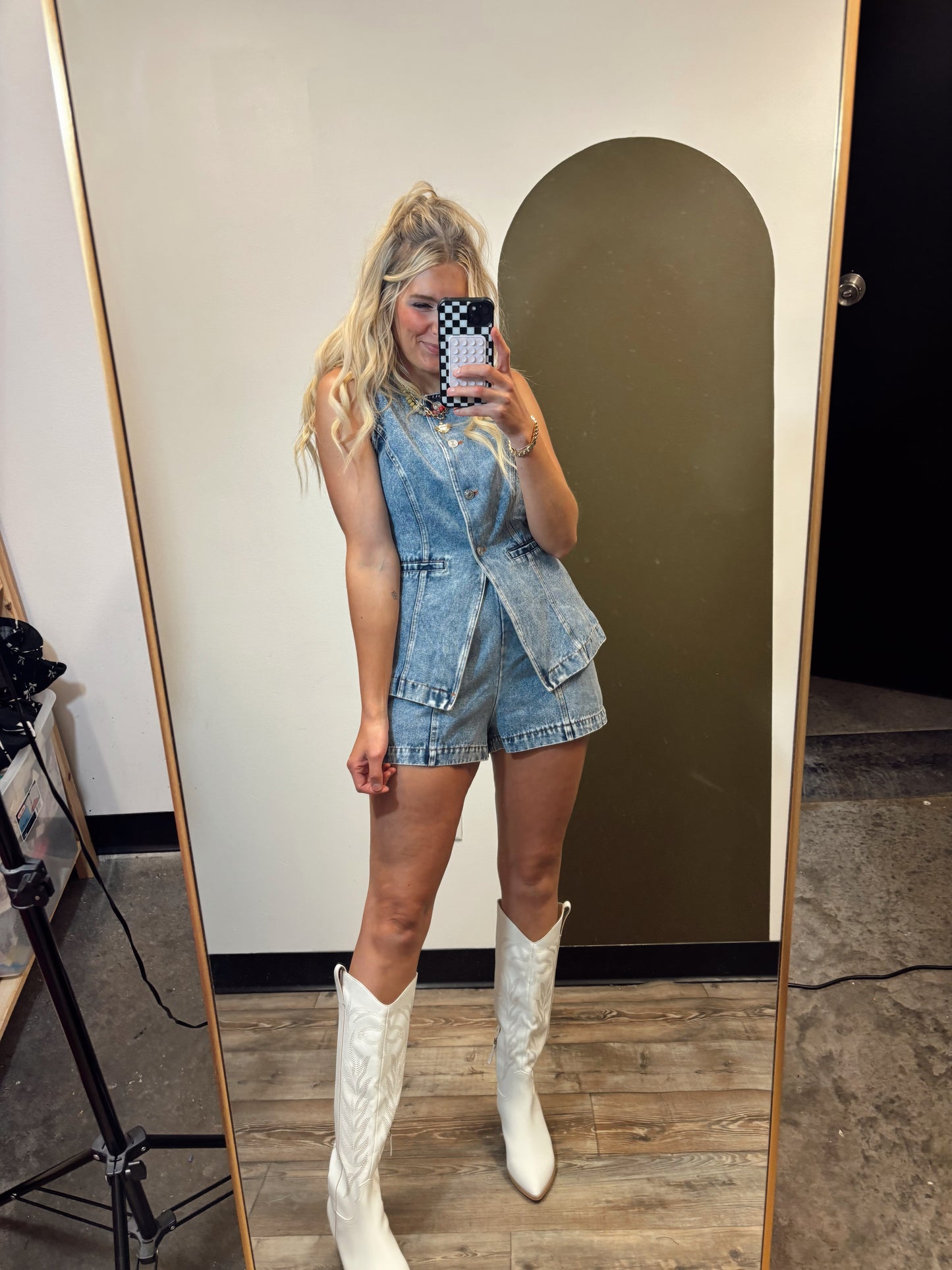 Aint Goin Down Denim Set