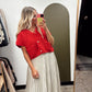Daisy Button Sweater (Red)