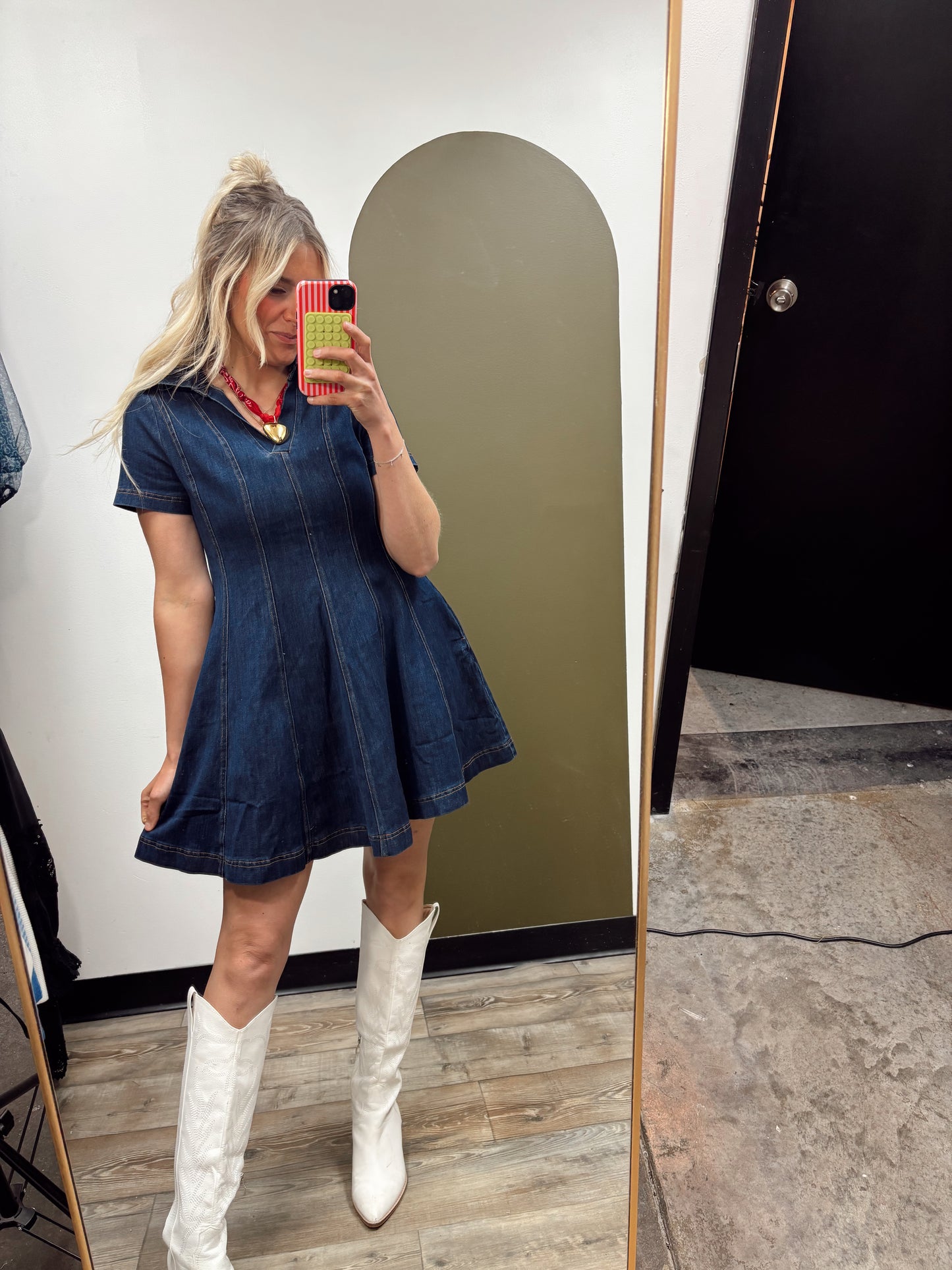 Concert Date Denim Dress