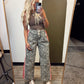Leopard Sport Striped Pant