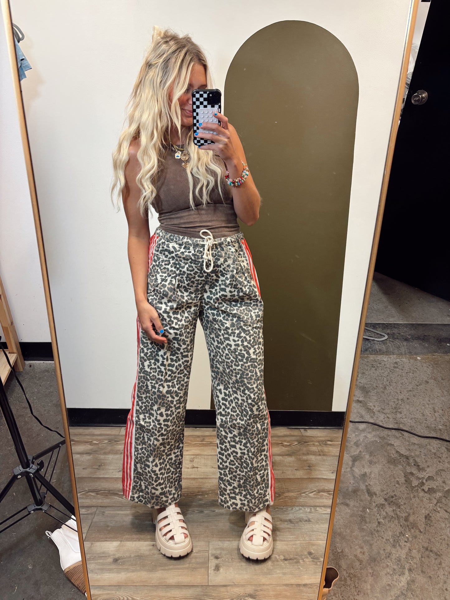Leopard Sport Striped Pant