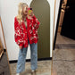 Bow Tied Sweater Cardigan (Red)