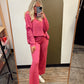 Rosy Textured Pant (Pink)