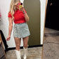 Luciana Detail Denim Skort