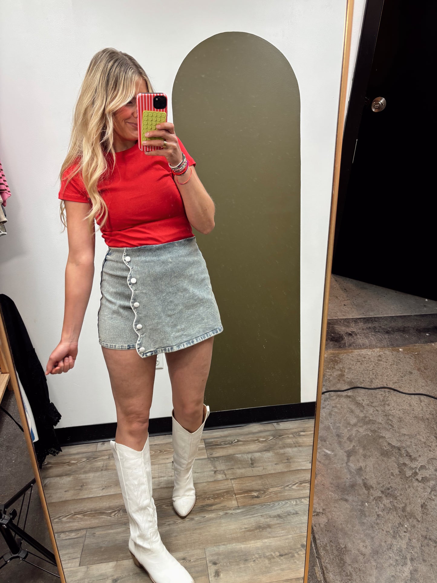 Luciana Detail Denim Skort
