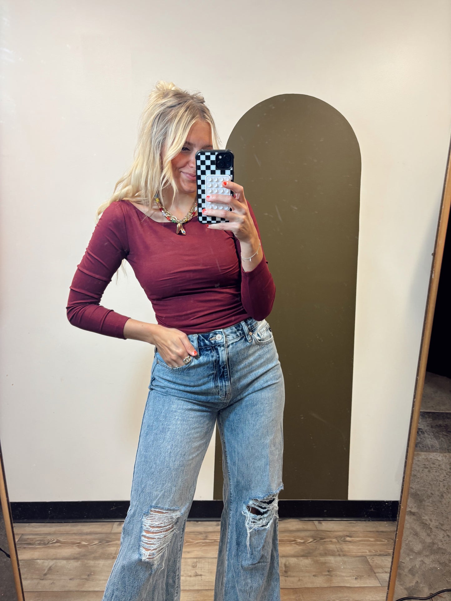 Ship Has Sailed Top (Burgundy)