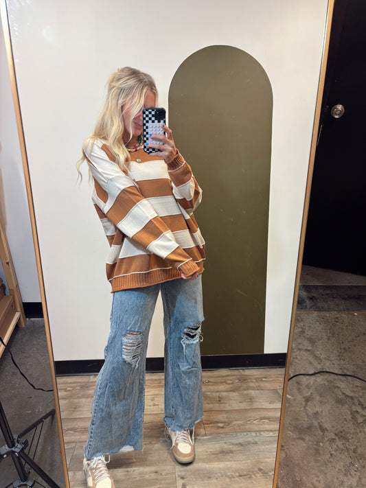 Clermont Striped Sweater (Camel)