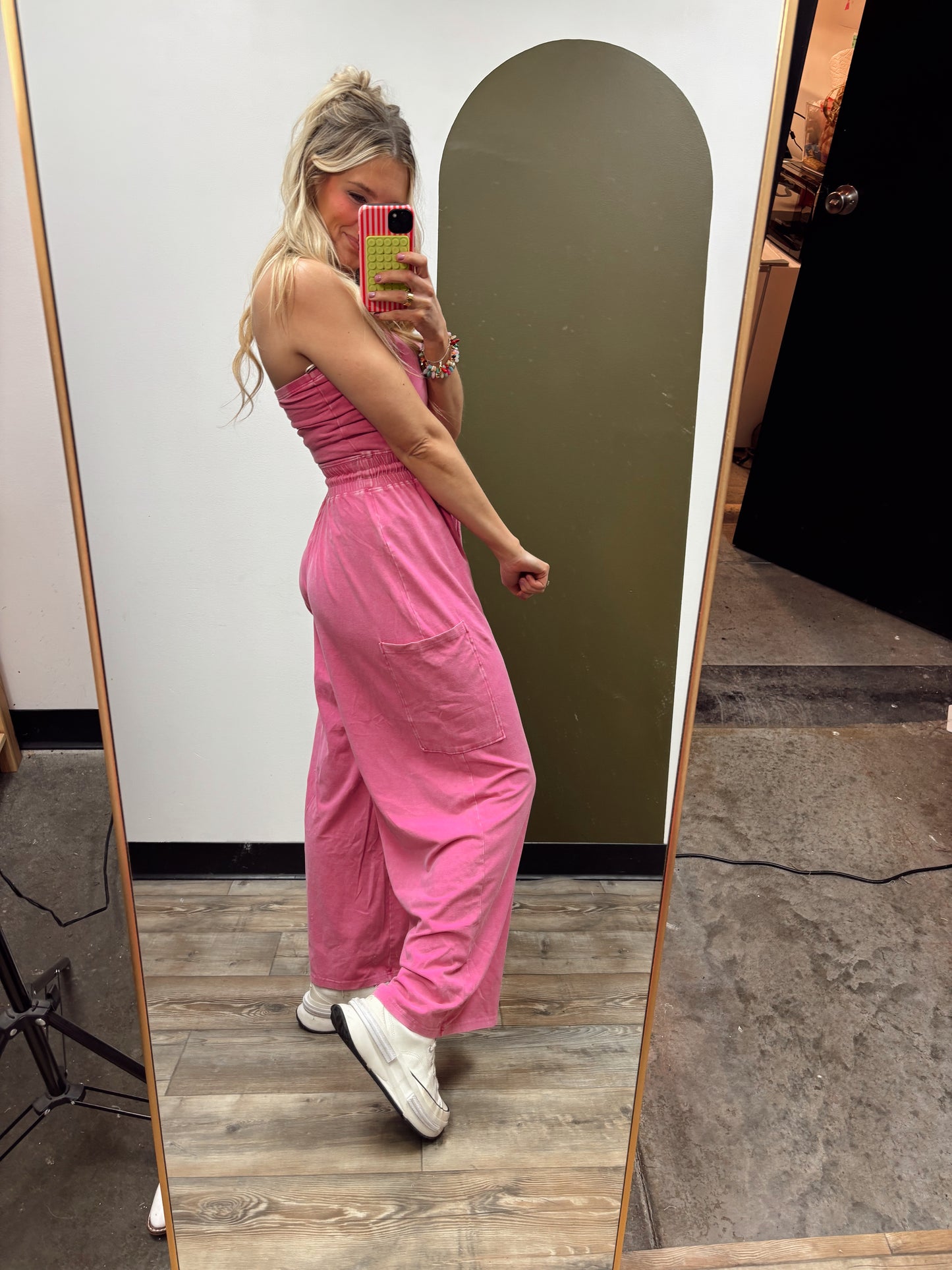 Free To Be Jumpsuit (Fuschia)