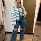 So Retro Stripe Cardy (Blue)