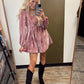 Mistletoe Velvet Dress (Mauve)