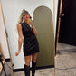 Brinley Faux Suede Dress (Black)