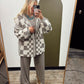 Come Around Check Cardy (Mocha)