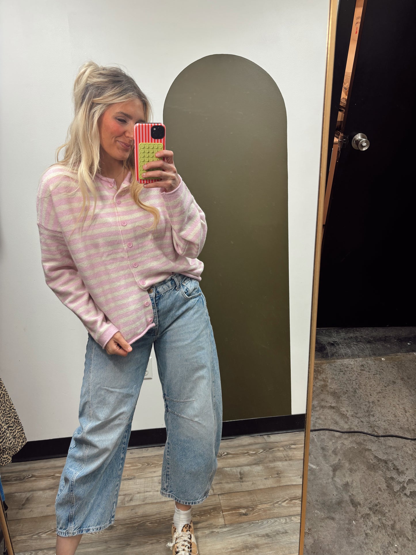 Ciela Cardigan Sweater (Pink)