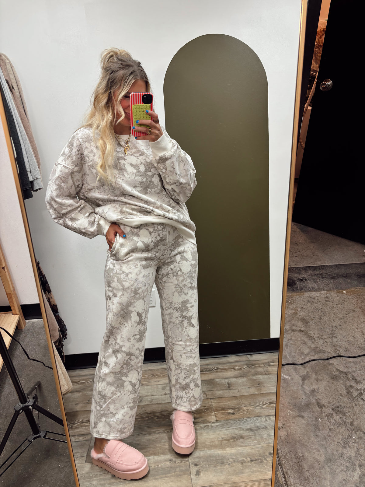 Faded Florals Sweat Set