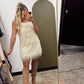 Shake It Off Fringe Dress (Cream)