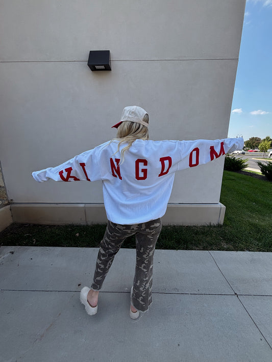 Kingdom Varsity Sweatshirt (White)