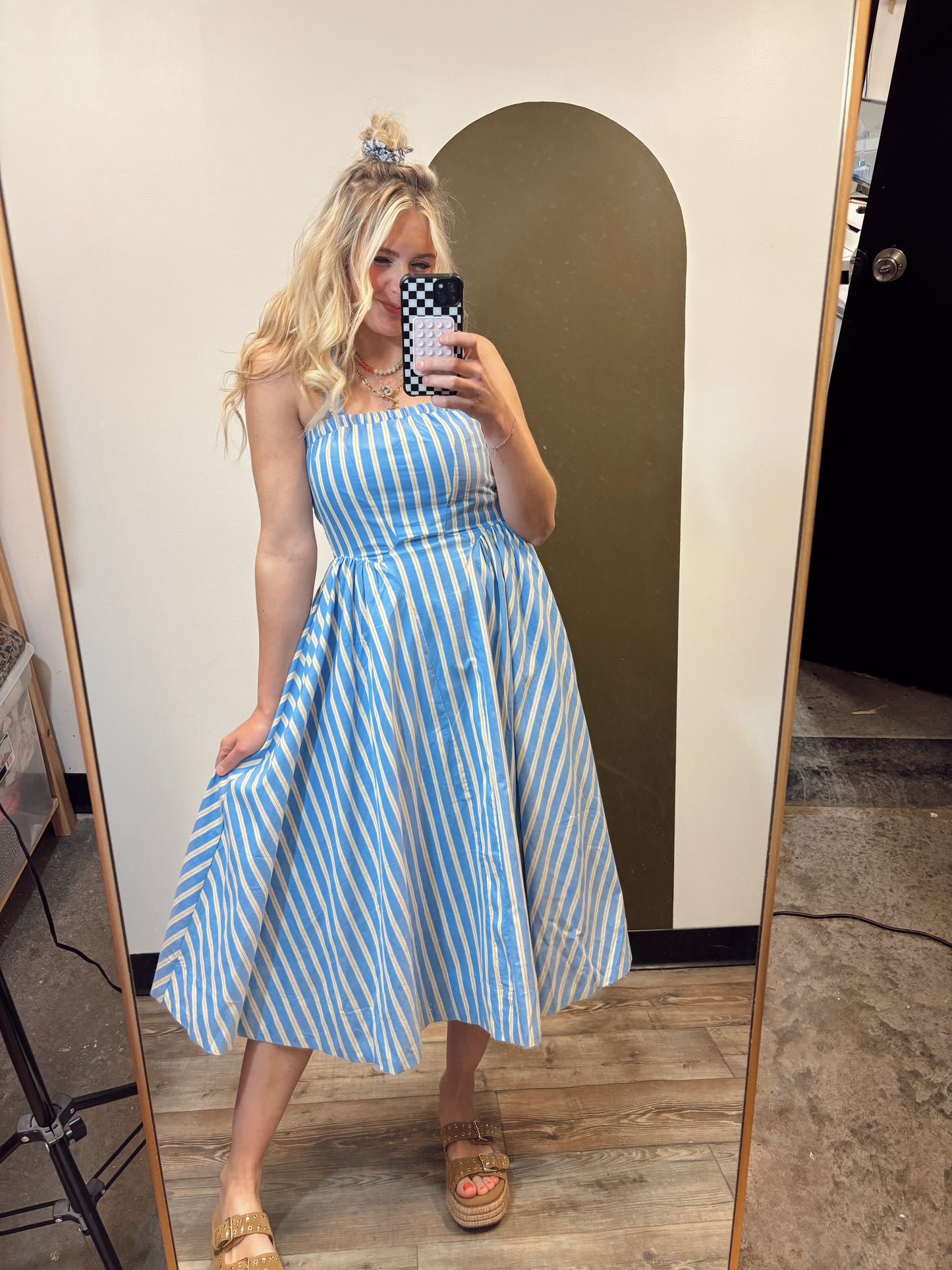 Farrah Midi Dress (Blue)