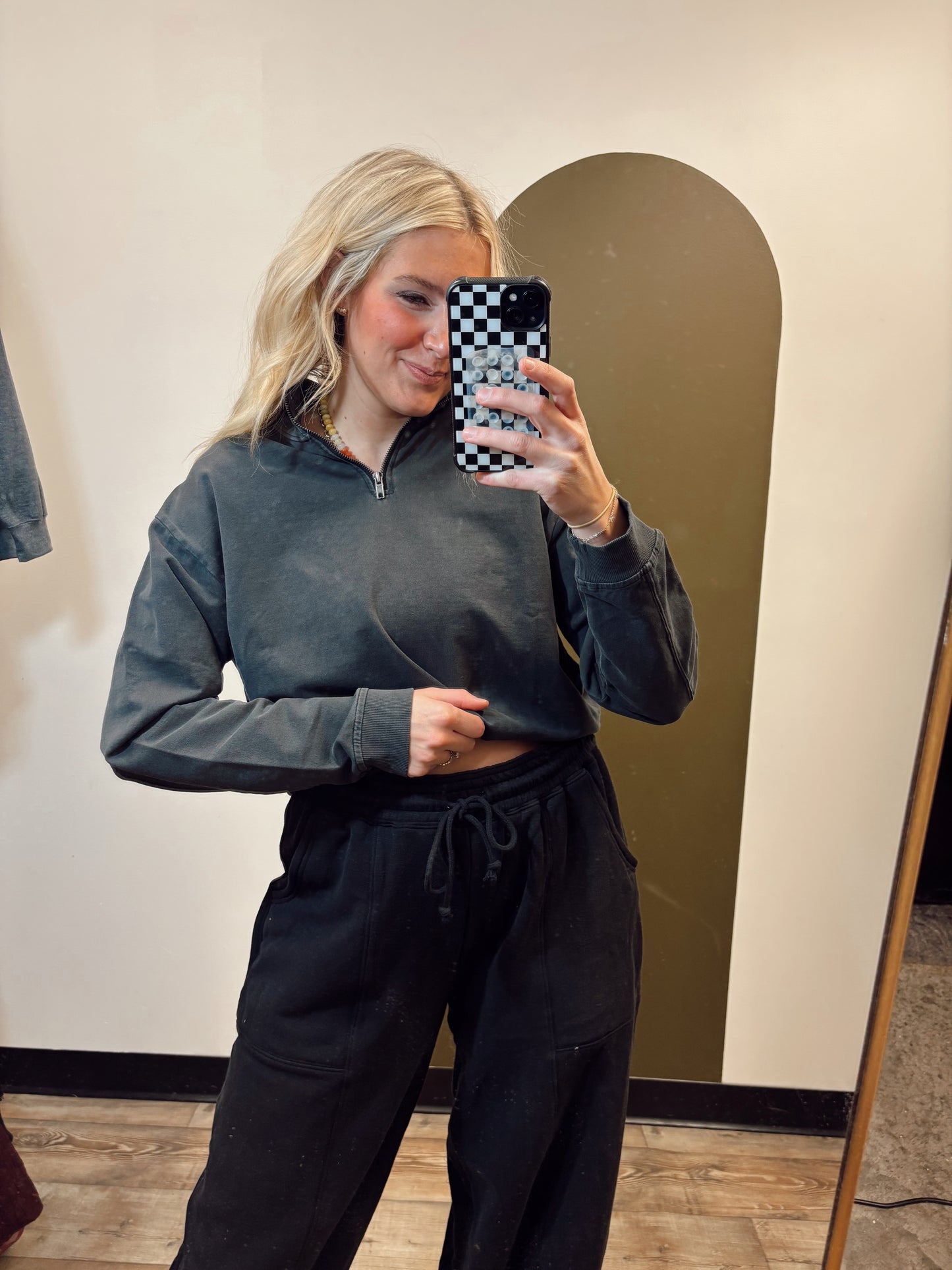 Long Weekend Zip Top (Black)