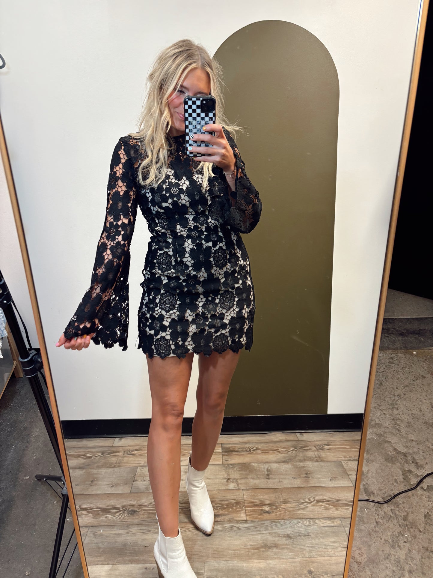 Black Tie Affair Lace Dress