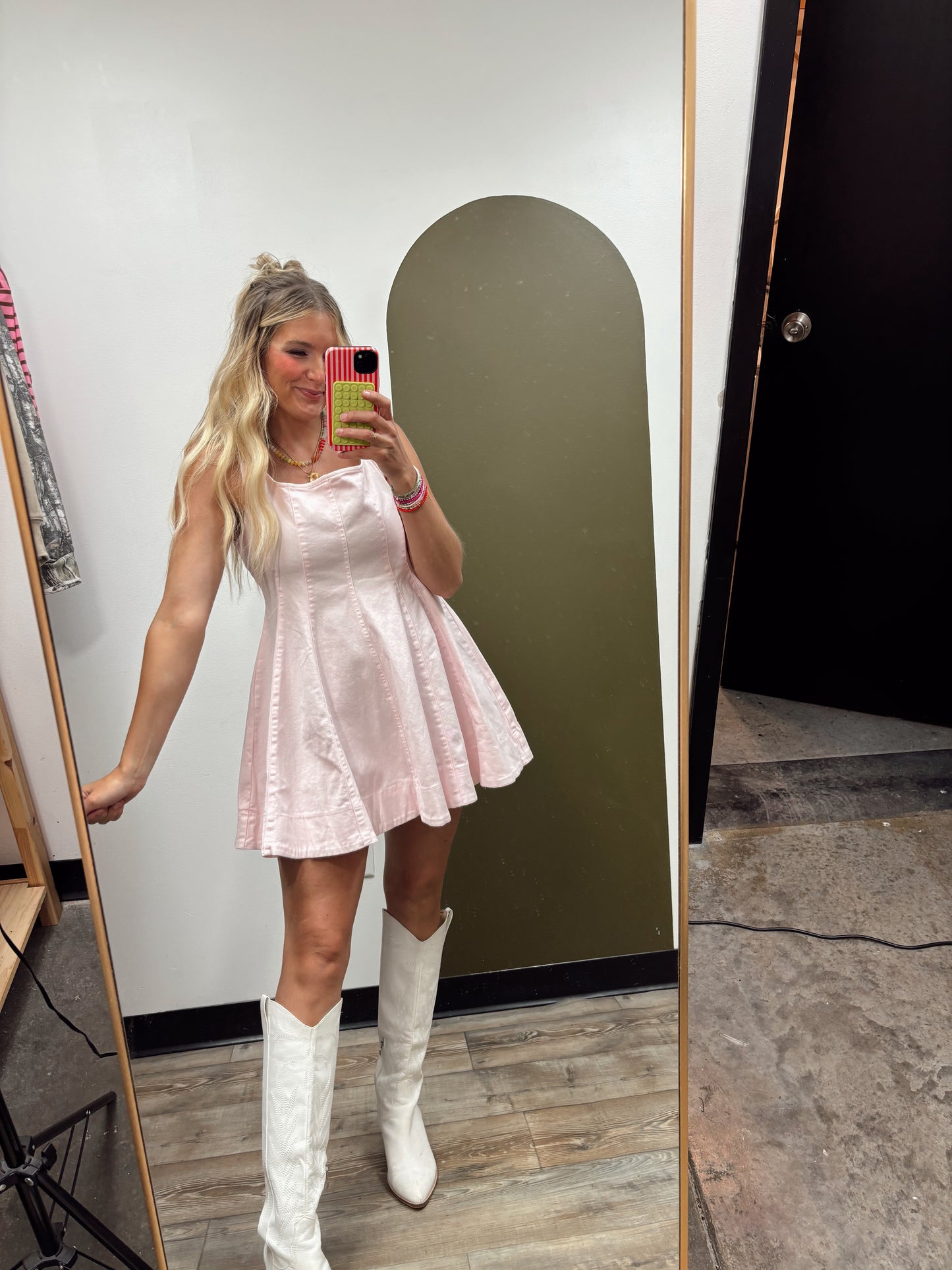 Palm Springs Mini Dress (Pink)