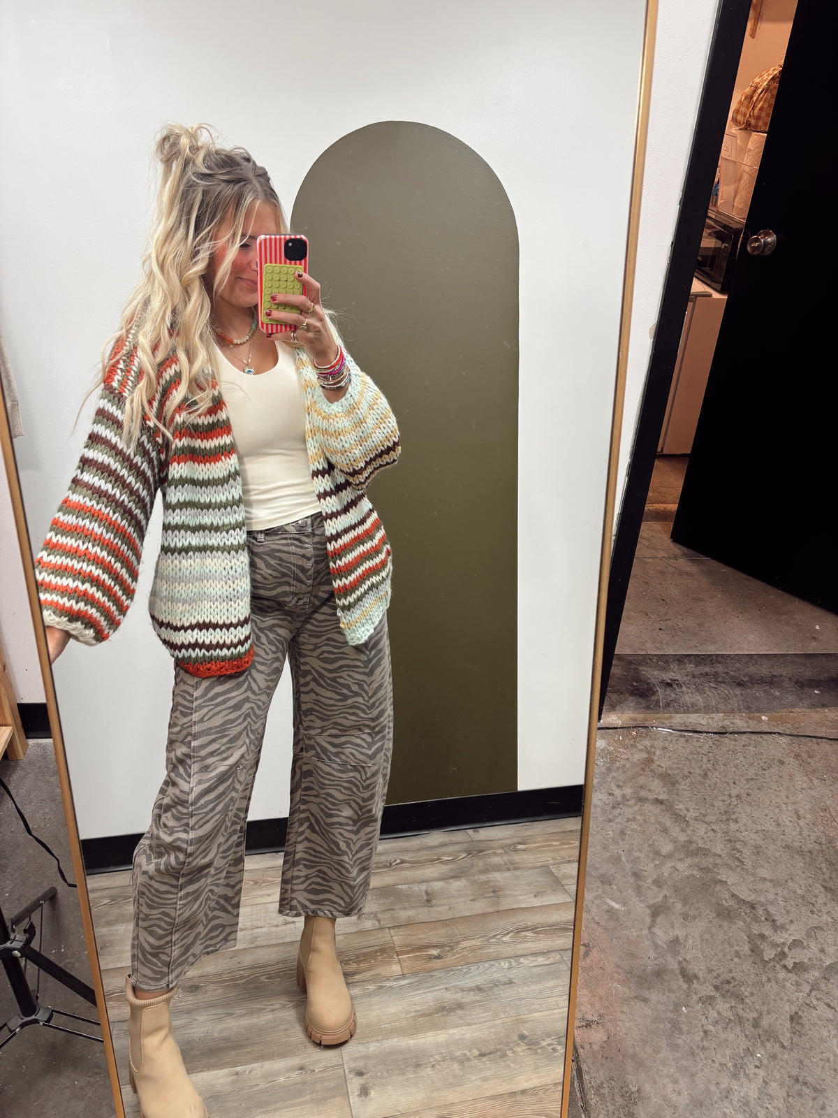 Colorful Stripes Cardigan Sweater