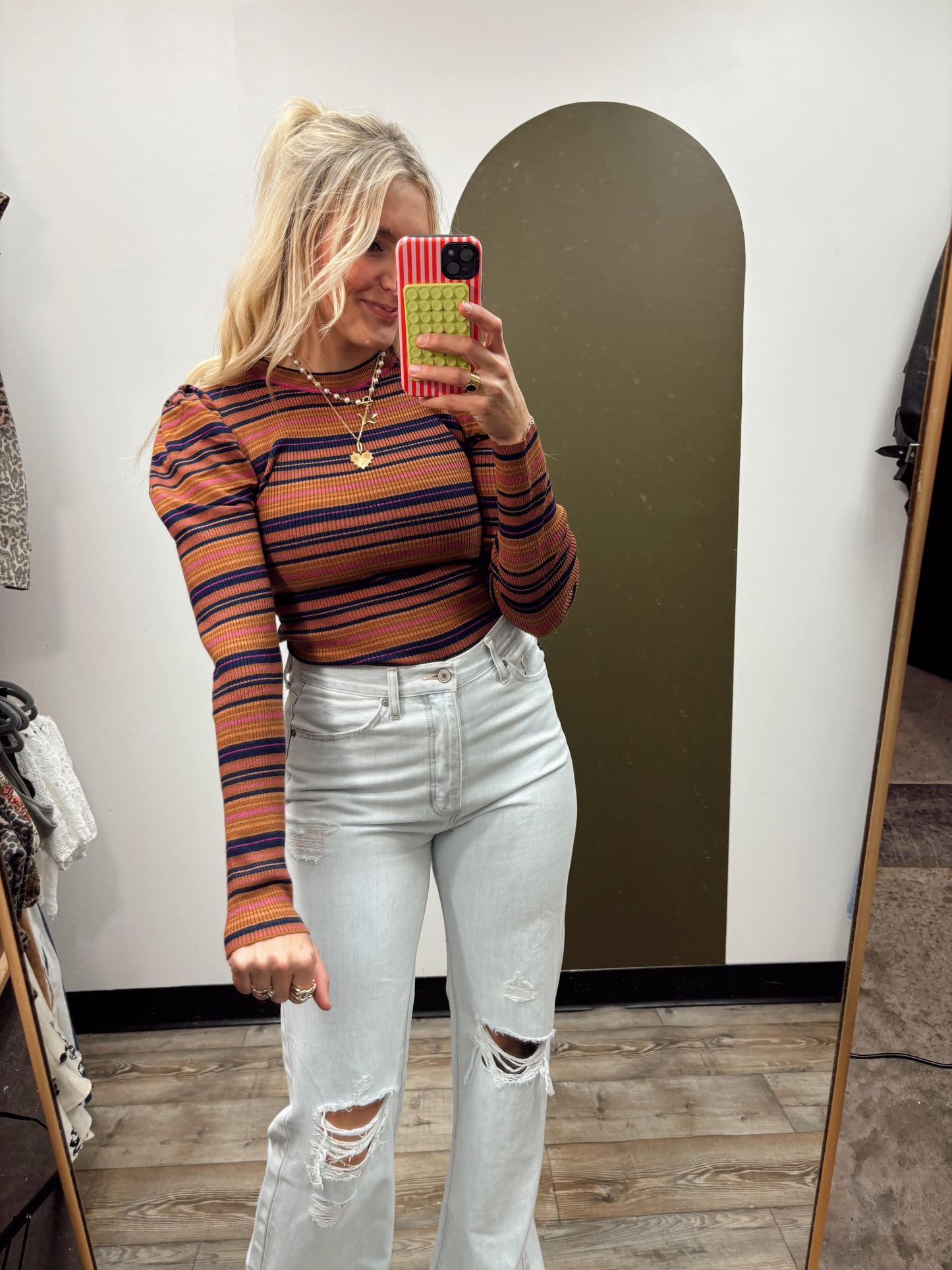 Skylar Stripe Sweater (Lavender)