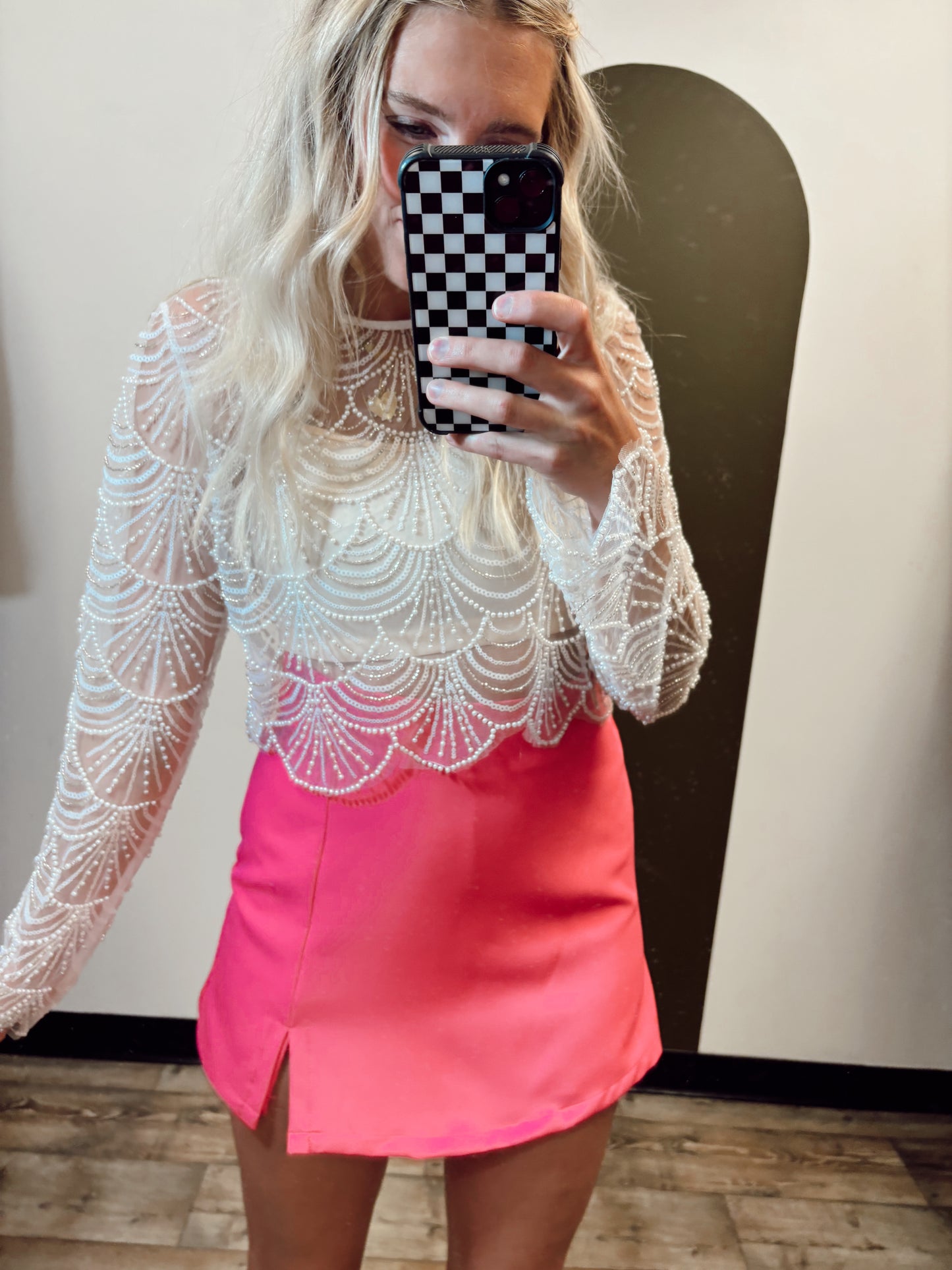 Hattie Sequin And Pearl Top