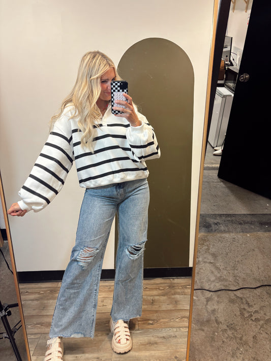 Addison Stripe Pullover