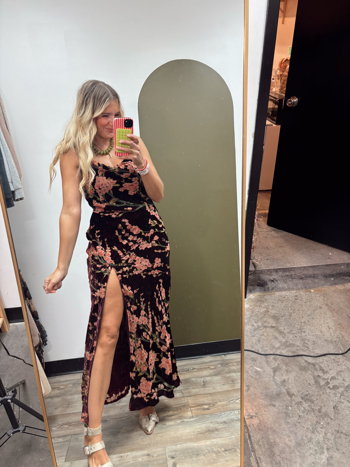 Susanna Velvet Floral Maxi Dress