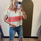 Diana S/S Stripe Sweater (Coral)