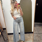 Two Tone Wide Leg Denim