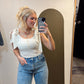 Bow Shoulder Tank (Ivory)
