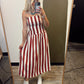 Mona Stripe Midi (Red)
