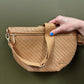 Diagonal Weave Westlyn Bag (Tan)