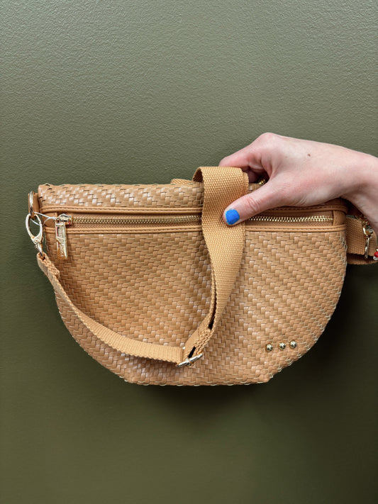 Diagonal Weave Westlyn Bag (Tan)